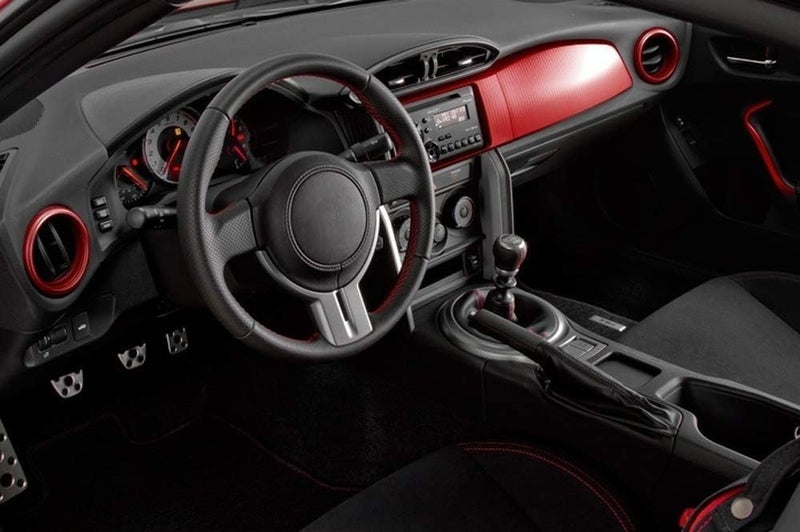 iJDMTOY 2pc JDM Red Aluminum AC Vent/Opening Trim Decoration Cover Ring Compatible with 2013-2016 Scion FR-S, 2017-2021 Toyota 86, Compatible with 2013-2021 Subaru BRZ